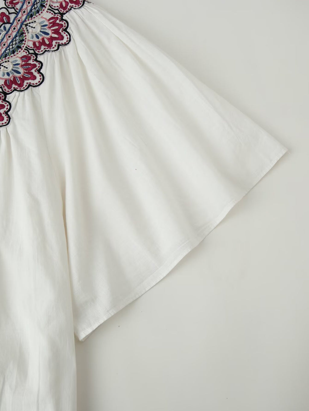 Fall Women Clothing Casual All Match Embroidered Solid Color Dress CHEN