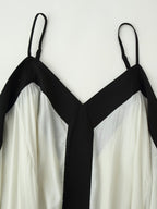 Summer Vacation Idle Contrast Color Women Clothing V neck Brace Maxi Sexy Dress CHEN