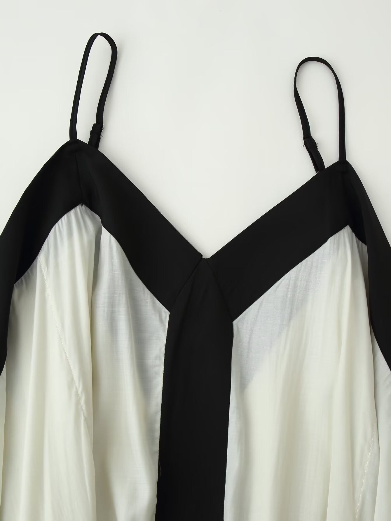 Summer Vacation Idle Contrast Color Women Clothing V neck Brace Maxi Sexy Dress CHEN