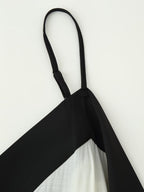 Summer Vacation Idle Contrast Color Women Clothing V neck Brace Maxi Sexy Dress CHEN