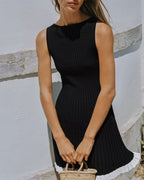 Women Clothing Fashionable Rib Knitted Short Dress flightCourse