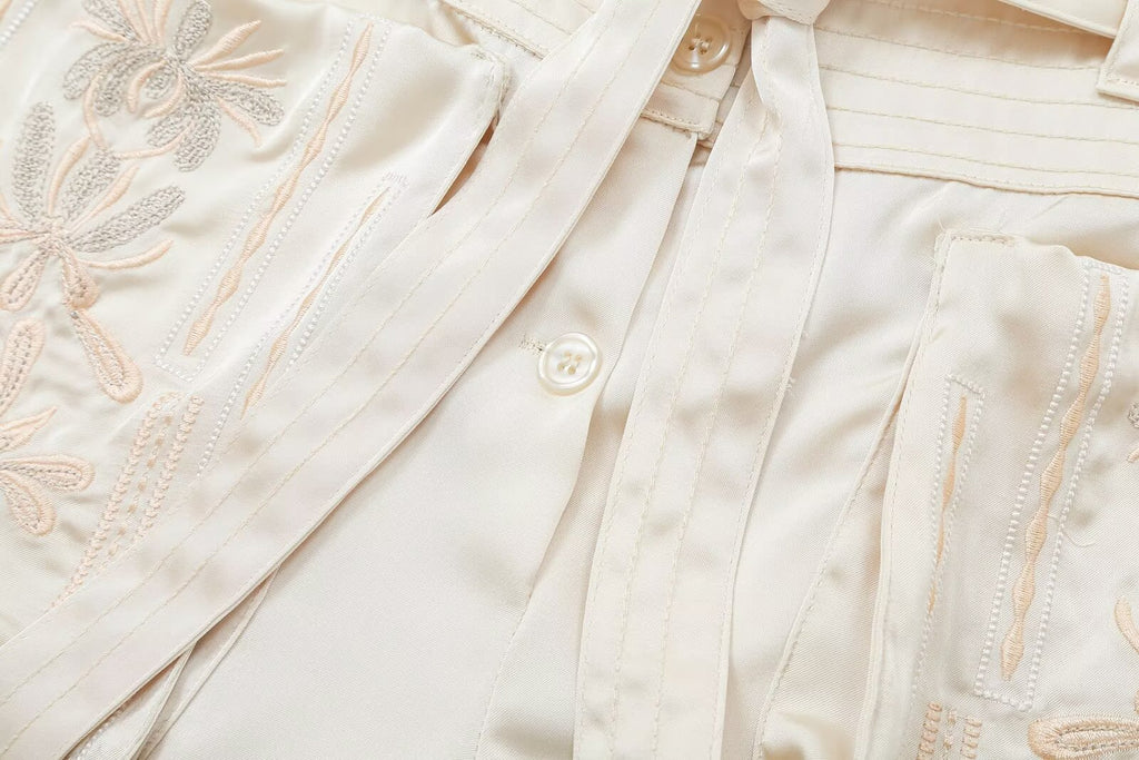 Summer Embroidered Top Embroidered Casual Shorts Sets Howe