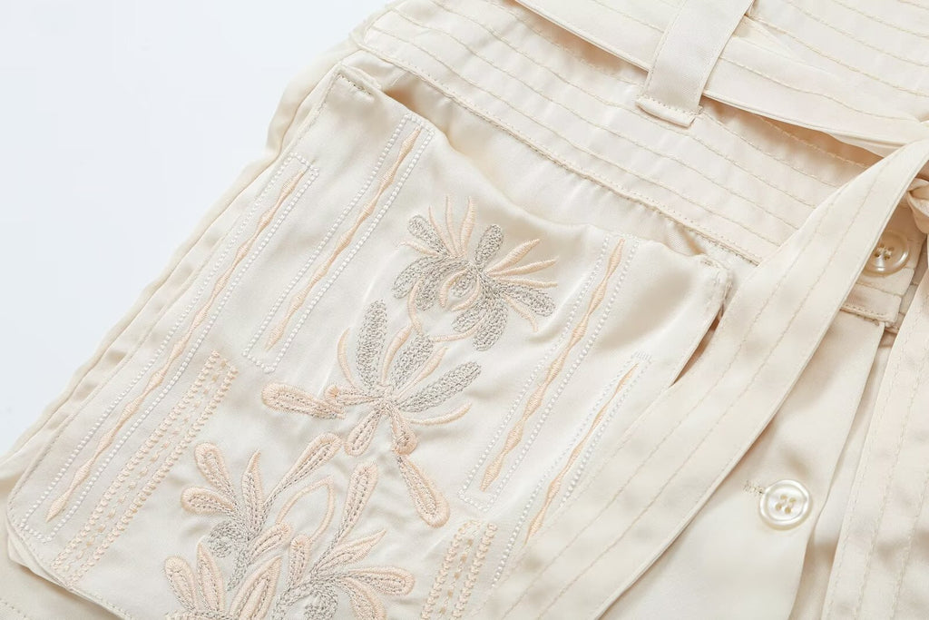 Summer Embroidered Top Embroidered Casual Shorts Sets Howe