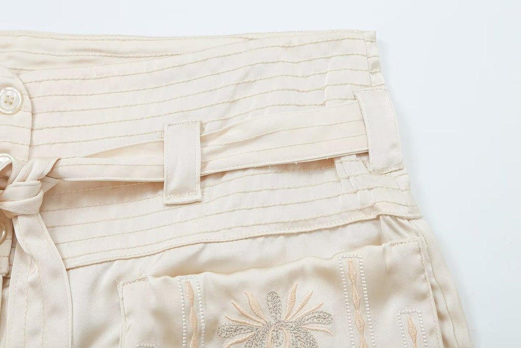 Summer Embroidered Top Embroidered Casual Shorts Sets Howe