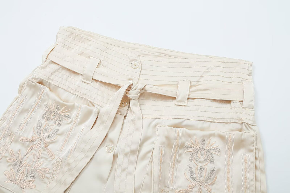 Summer Embroidered Top Embroidered Casual Shorts Sets Howe