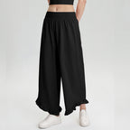 Women Summer Loose Slimming Wide Leg Sports Pants Breathable Draping Outdoor Casual Running Workout Ankle Length Pants YUERD