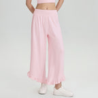 Women Summer Loose Slimming Wide Leg Sports Pants Breathable Draping Outdoor Casual Running Workout Ankle Length Pants YUERD