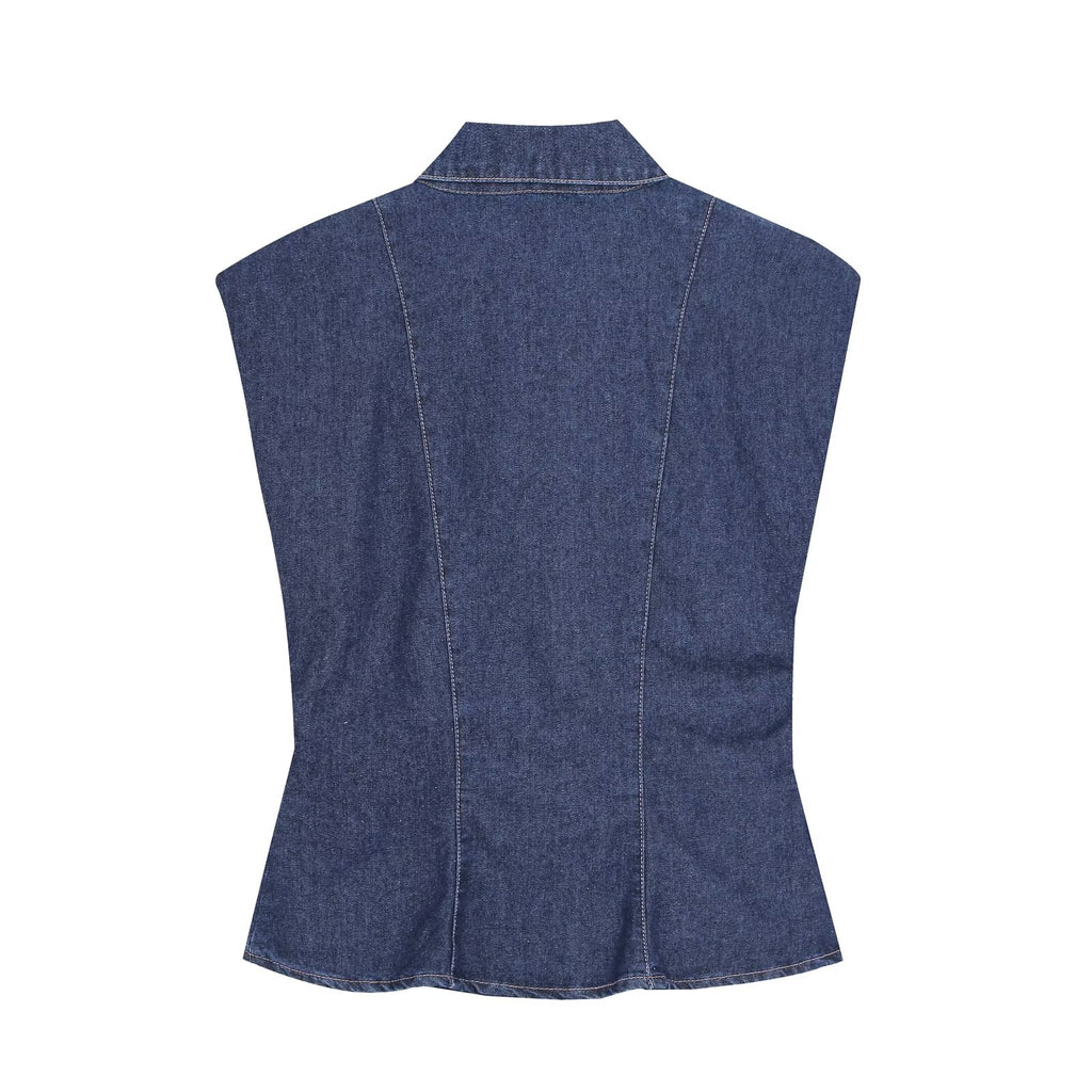 Women Clothing Fashionable All Match Padded Shoulder Shirt Trousers Set Howe