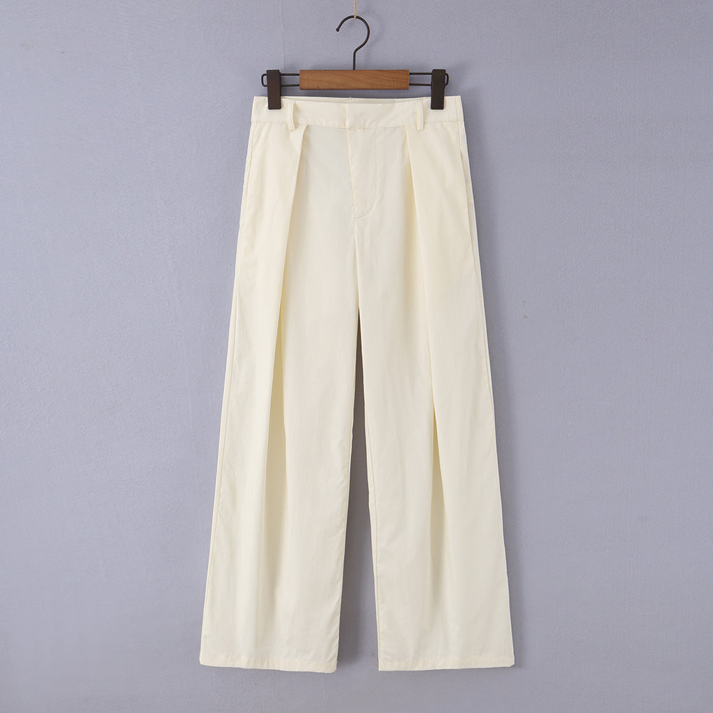 Women Clothing Sexy All Match Boning Corset Waist Three Dimensional Steel Ring Top Wide Leg Pants TinkleBell