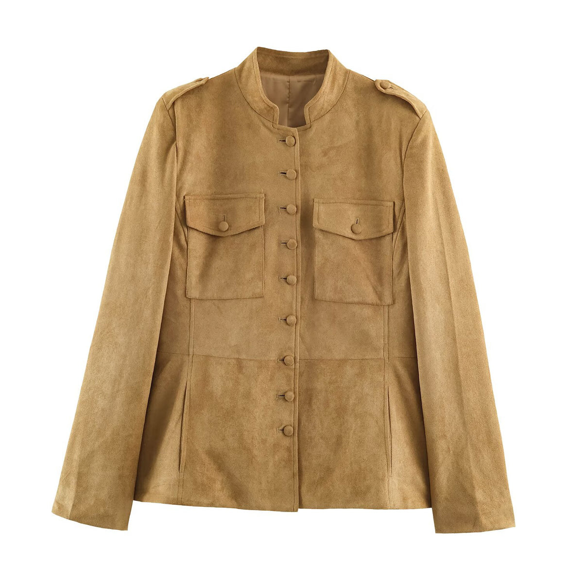 Early Autumn Women Clothing Design Jacket Slim Strap Decoration Pocket Coat SenDa