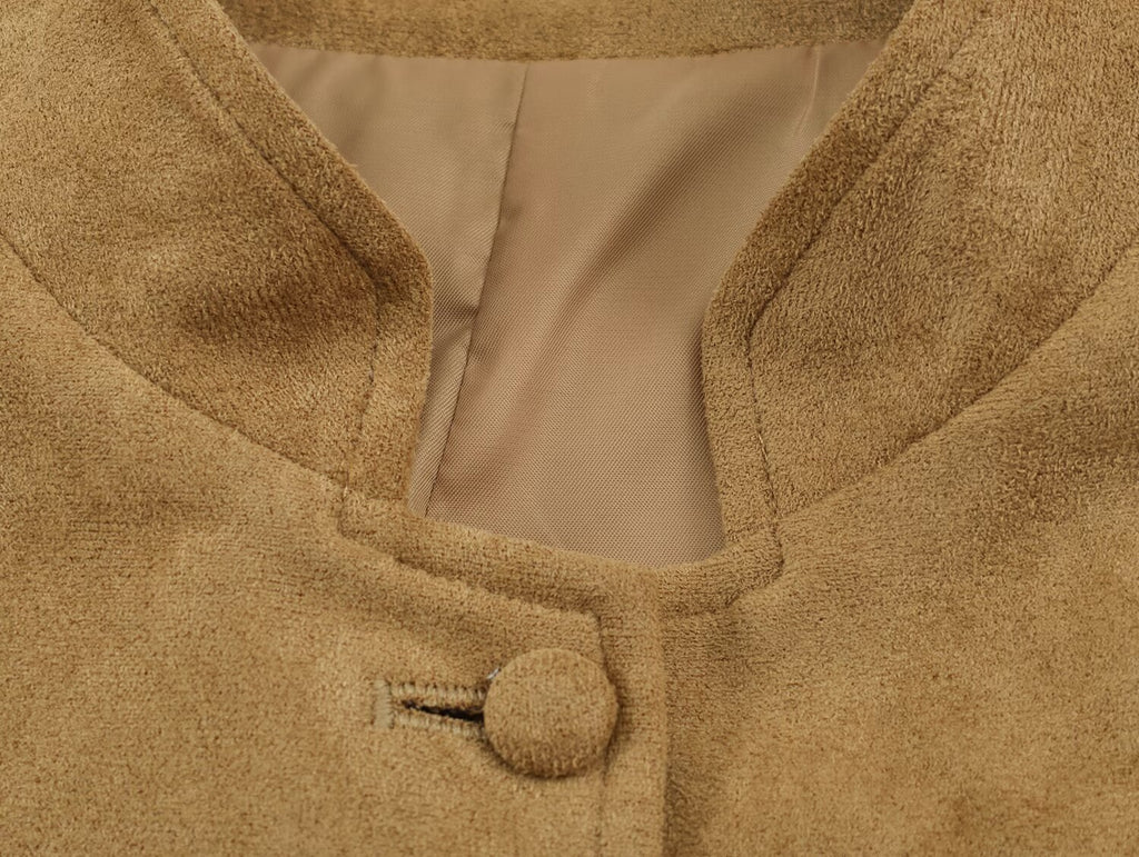 Early Autumn Women Clothing Design Jacket Slim Strap Decoration Pocket Coat SenDa