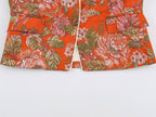 Women Clothing Autumn Niche Floral Printed Waist Controlled Blazer SenDa