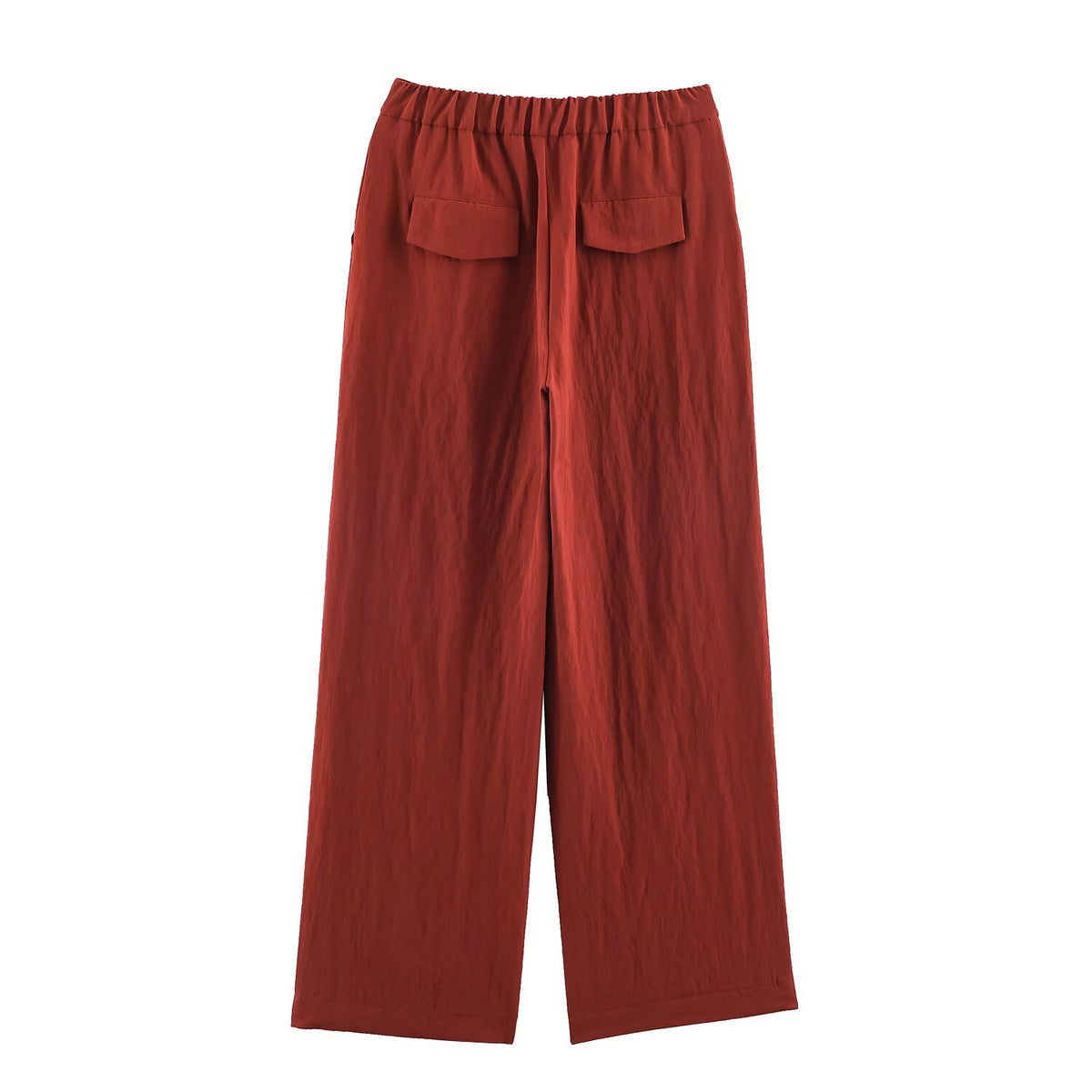 Women Collared Tour Safari Jacket Waist Trimming Coat Vertical Loose Mid Waist Trousers Sets SenDa