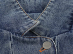 Women Clothing Stand Collar Short Denim Jacket SenDa