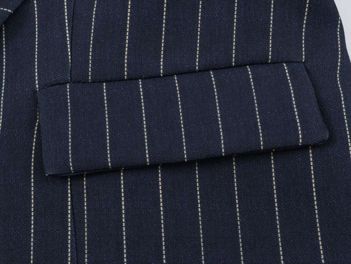 Autumn Casual Striped Collared Asymmetric Blazer SenDa