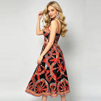 Women Summer Daily Sleeveless Printed Dress ESUNG