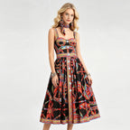 Women Summer Daily Sleeveless Printed Dress ESUNG