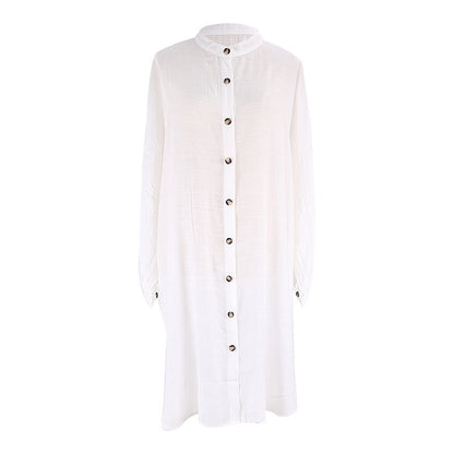 Tencel Bamboo Shirt Cardigan Beach Jacket Beach Cover Up Vacation Swimsuit Outerwear Sun Protection Clothing