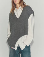 Autumn High Sense Asymmetric Hem Vest Shell