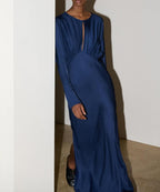 Women Clothing Summer Slim-Fit Slimming Silk Satin Texture Maxi Dress JOUNJ
