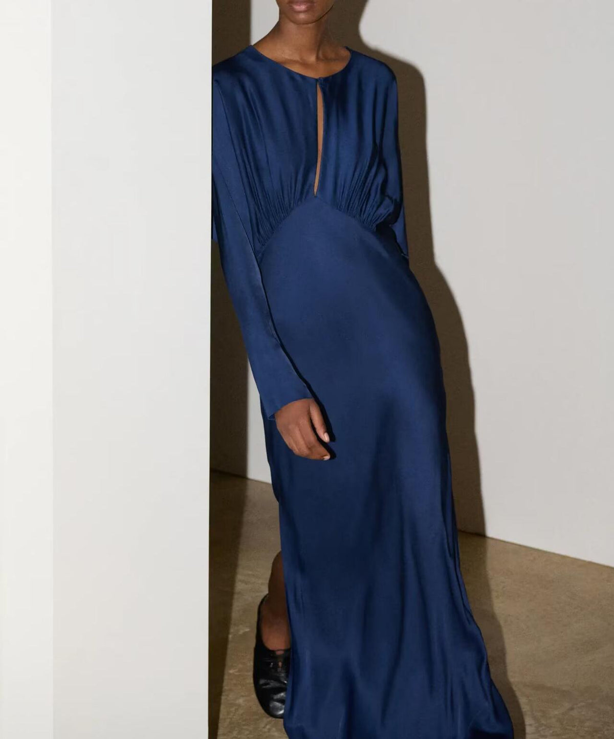 Women Clothing Summer Slim-Fit Slimming Silk Satin Texture Maxi Dress JOUNJ