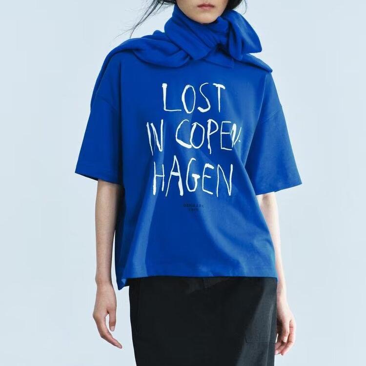 Women Clothing Autumn Copenhagen Printed T shirt Howe