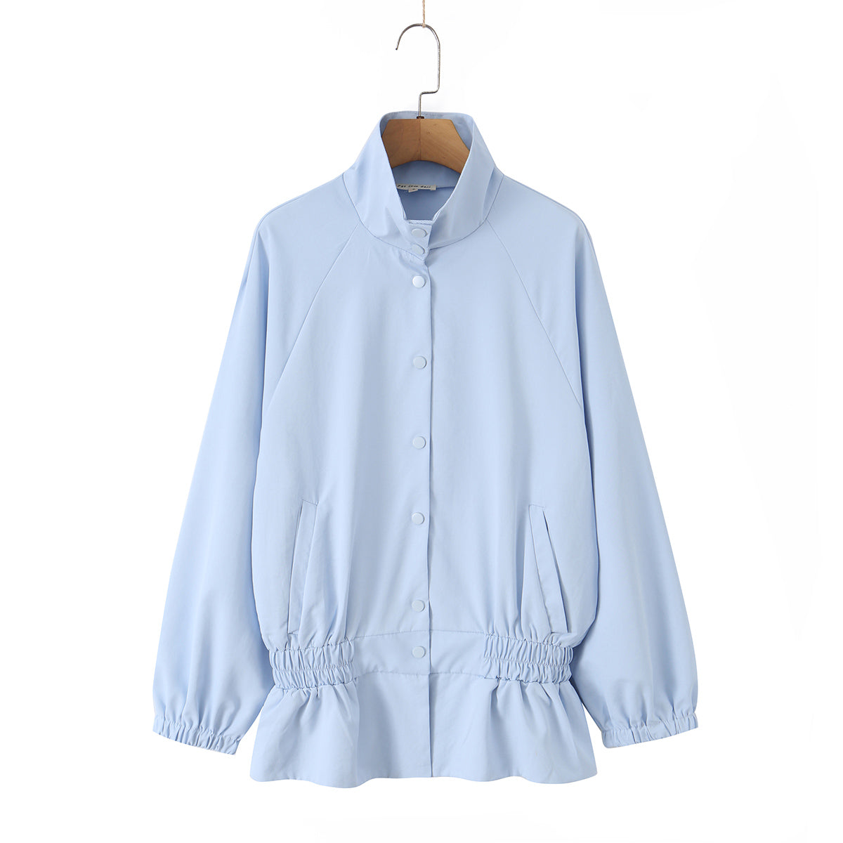Women Clothing Fall Stand up Collar Cinched Small Coat Loose Wide Leg Pants TinkleBell
