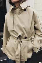 Women Clothing Autumn Office Belt Trench Coat SenDa