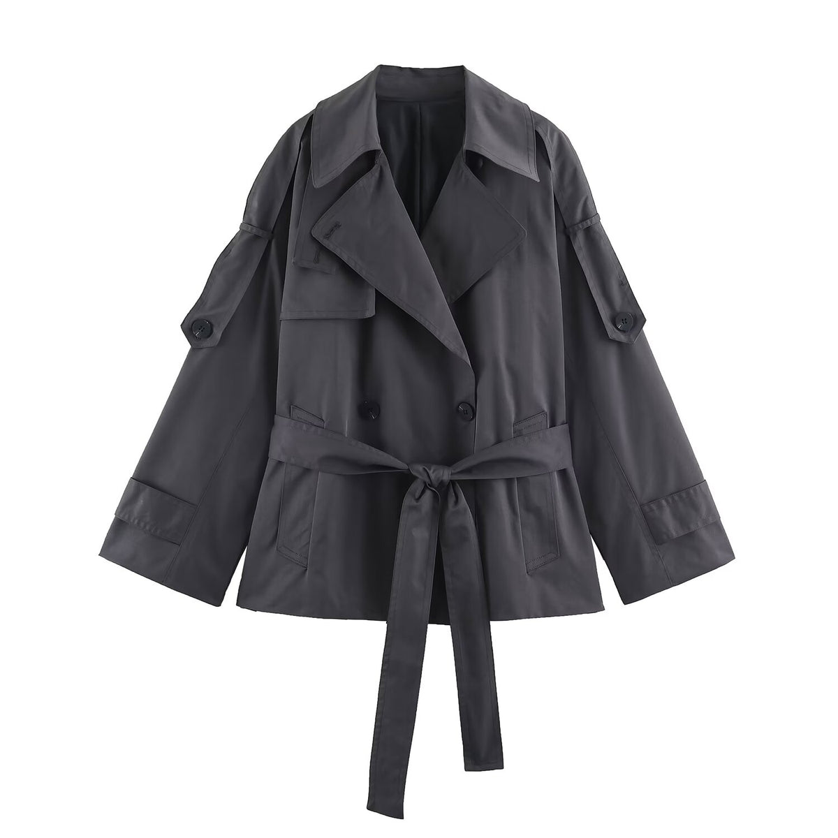 Women Clothing Autumn Office Belt Trench Coat SenDa
