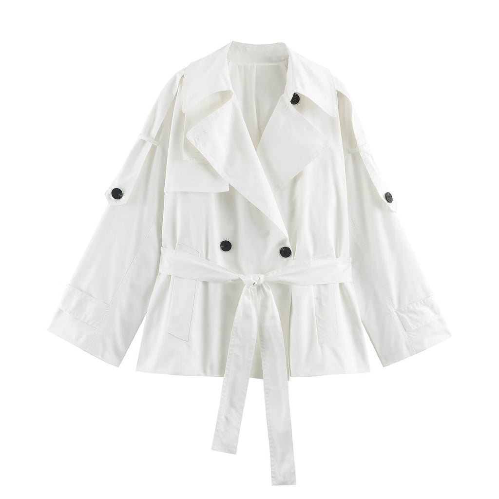 Women Clothing Autumn Office Belt Trench Coat SenDa
