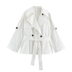 Women Clothing Autumn Office Belt Trench Coat SenDa