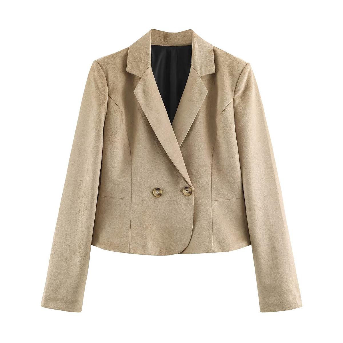 Women Clothing Fashionable Padded Shoulder Short Blazer SenDa