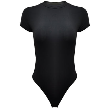 Summer Casual Women Clothing Short-Sleeved Bodysuit Tight Bodysuit Bodysuit