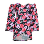 Robe imprimée sexy à col carré pour femme, arrivée printemps-été