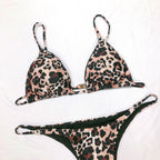Swimsuit Sexy Leopard Print Split Swimsuit Women Bikini Flash wave