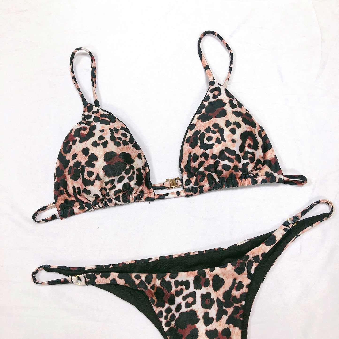 Traje de baño sexy con estampado de leopardo dividido para mujer Bikini