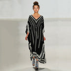 Black Bottom Quick Drying Robe Beach Dress Loose plus Size Maxi Dress Bikini Cover up Sun Protection Shirt Women Robe EvenStar