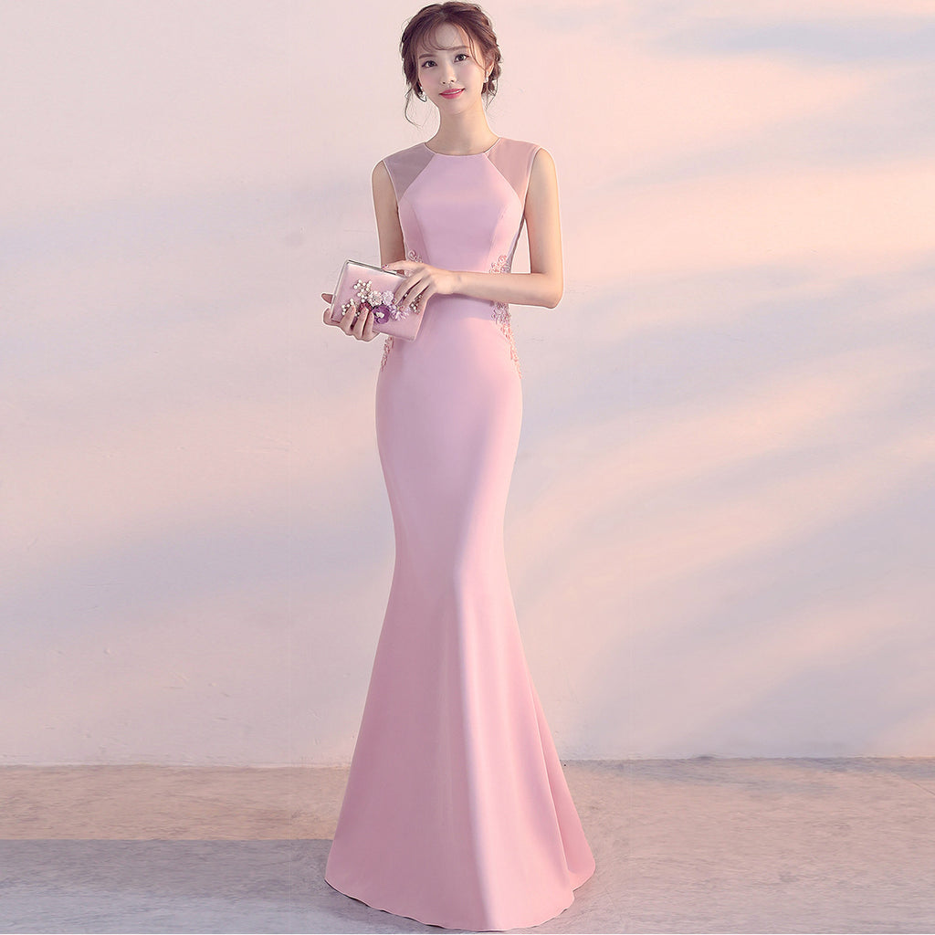 Vestido de noche para mujer, vestido de cóctel ajustado, elegante, de cinco colores, vestido de fiesta, vestido largo