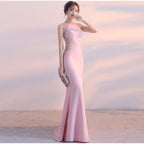 Vestido de noche para mujer, vestido de cóctel ajustado, elegante, de cinco colores, vestido de fiesta, vestido largo