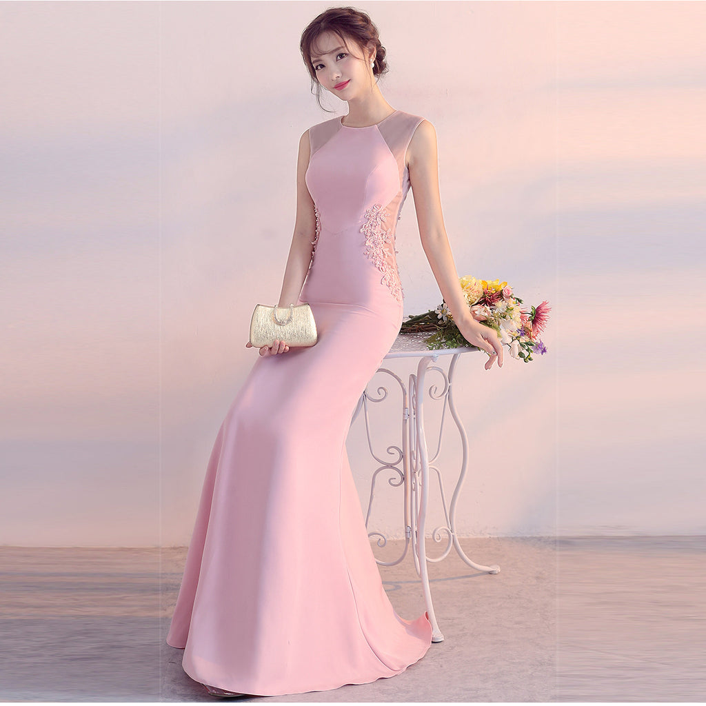 Vestido de noche para mujer, vestido de cóctel ajustado, elegante, de cinco colores, vestido de fiesta, vestido largo