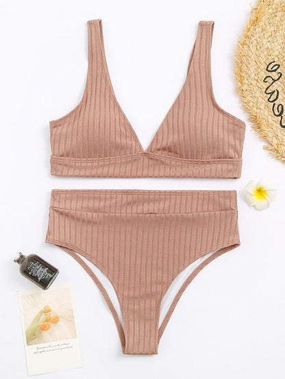 Sports swimwear Women Bandeau biquini V-neck swim suit Sexy bathing suit summer
