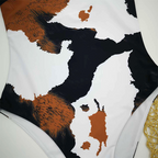 Traje de baño de verano con estampado vintage, traje de baño sexy de corte alto, traje de baño de una pieza para mujer, monokini, ropa de playa 