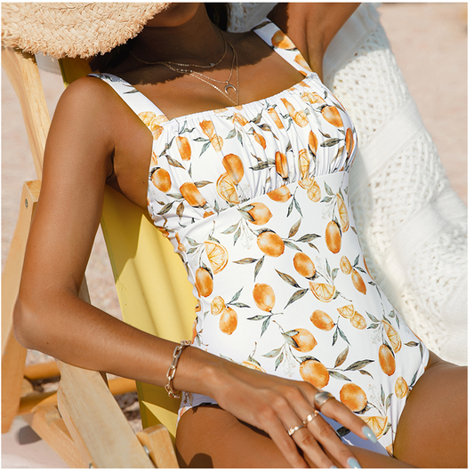 Traje de baño bandeau con estampado sexy para mujer, traje de baño de una pieza de corte alto, traje de baño vintage sin espalda, traje de baño, ropa de playa, monokini de natación 