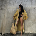 Sun-Protective Clothing Lace Printing Cardigan Long Sleeve Beach Vacation Bikini Outwear Blouse Women Mangar