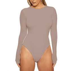 Vêtements pour femmes automne-hiver, haut décontracté à manches longues, body moulant