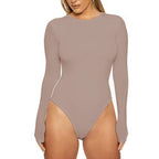Vêtements pour femmes automne-hiver, haut décontracté à manches longues, body moulant