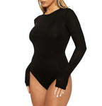 Vêtements pour femmes automne-hiver, haut décontracté à manches longues, body moulant