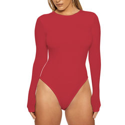 Vêtements pour femmes automne-hiver, haut décontracté à manches longues, body moulant