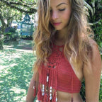 Bikini Handmade Tassel Bohemian Swimsuit Sexy Lady Beach Swimming Top Zunee