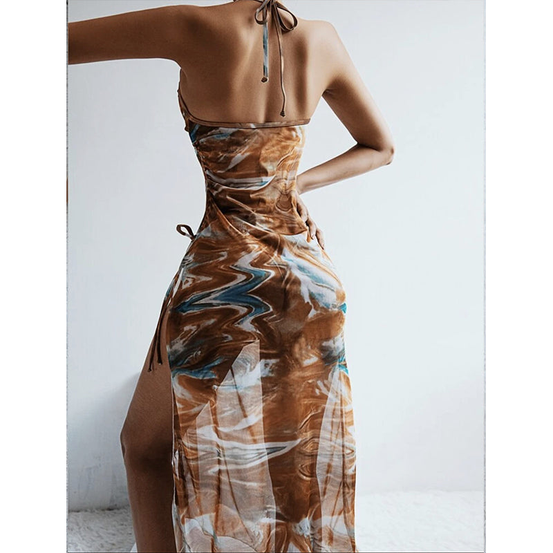 New Women Decoration Height Split Beach Cover Up